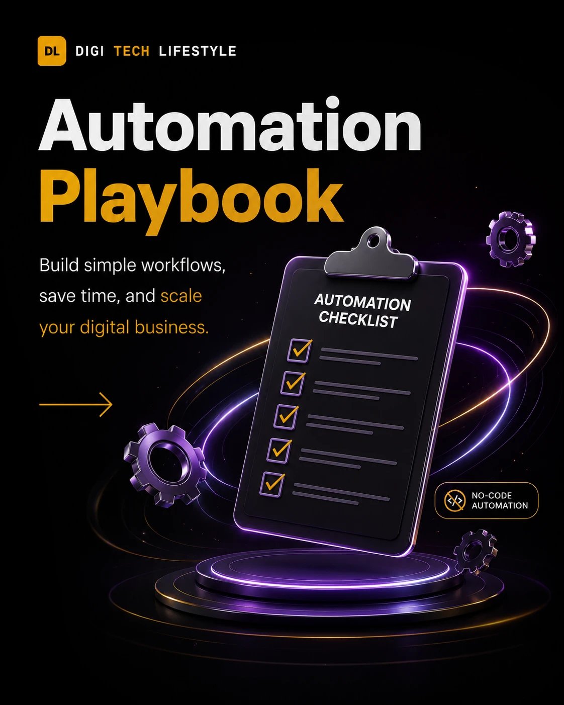 DigiTech Lifestyle Automation Playbook — free no-code workflow guide